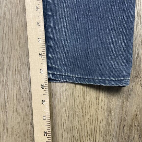 G-Star RAW 3301 Slim Jeans Mens 32x30 Blue Distressed Repair Italian Fabric - Picture 14 of 15